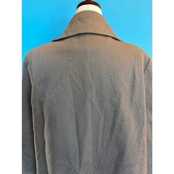 NWOT T TAHARI Cotton Coat Jacket Spring Summer Weight Lined Pockets Taupe M - Picture 8 of 9